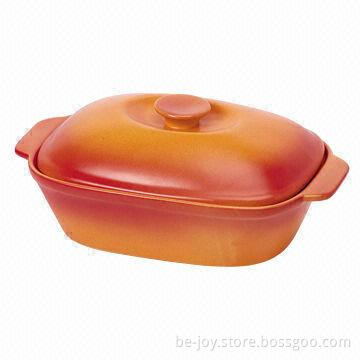 Square Ceramic Plate with Handle and Lid, Various Colors are Available, OEM Orders are Welcome